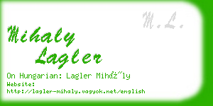 mihaly lagler business card